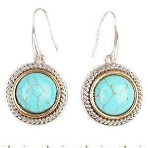 Western Style Turquoise Earrings